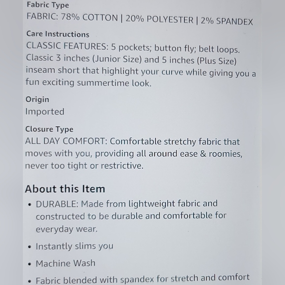 NWT Butt Lifting Khaki functional pockets Stretch Cotton Shorts size 16 - Picture 4 of 10